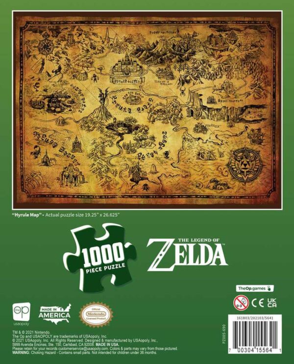 Puzzle: The Legend of Zelda - Hyrule Map - 1000 pz - Imagen 3