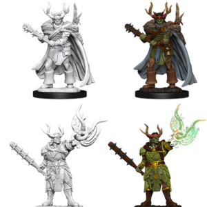Pathfinder Battles – Deep Cuts Unpainted Miniatures: Male Half-Orc Druid