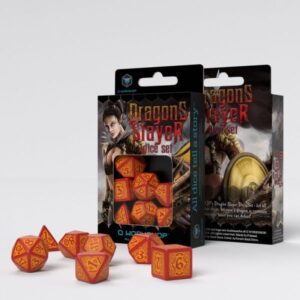 Q Workshop Dragon Slayer Red/Orange - Juego de Dados