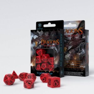Q Workshop Dragons Red/Black - Juego de Dados