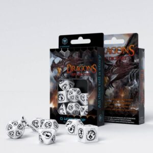 Q Workshop Dragons White/Black - Juego de Dados