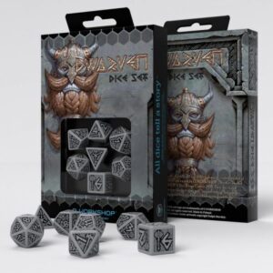 Q Workshop Dwarven Gray/Black - Juego de Dados