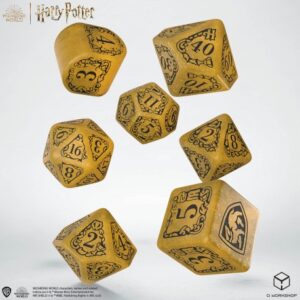 Q Workshop: 190142/2023/4/B Harry Potter. Hufflepuff Modern Dice Set - Yellow