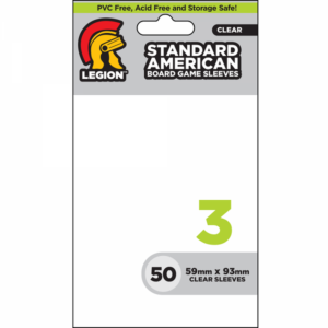 Legion Sleeves: Board Game Sleeves 3 - 50ct. Standard American (59 x 93 mm)